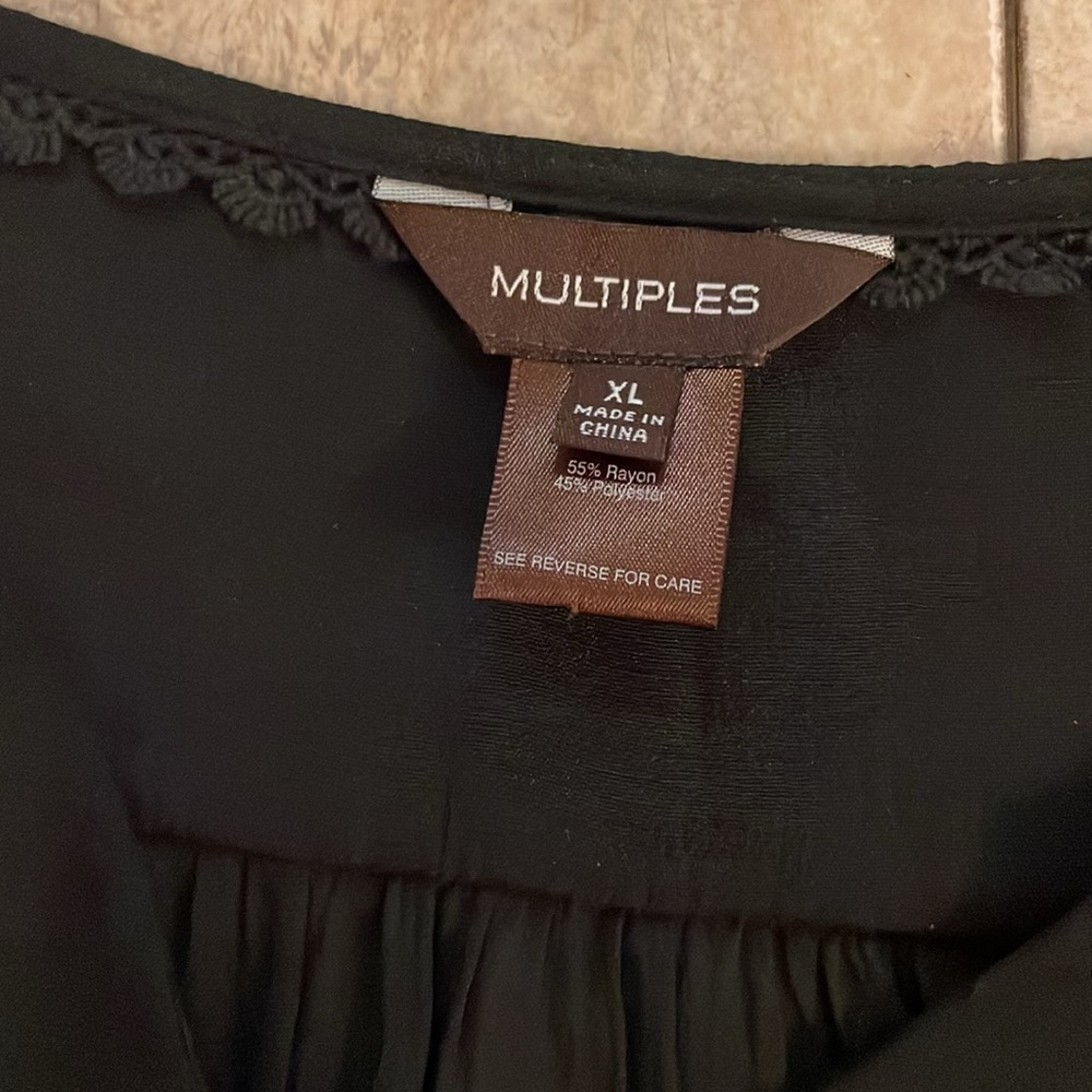 Multiples black xl women’s blouse - Picture 5 of 6